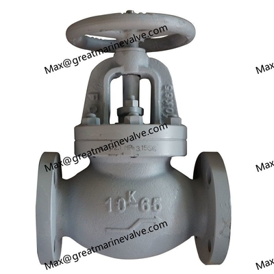 JIS F7307 VALVE ANGLE MARINE CAST IRON 10K 2&quot; sampai 14&quot; DN50-DN450