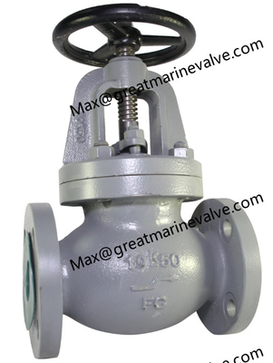 JIS F7307 VALVE ANGLE MARINE CAST IRON 10K 2&quot; sampai 14&quot; DN50-DN450