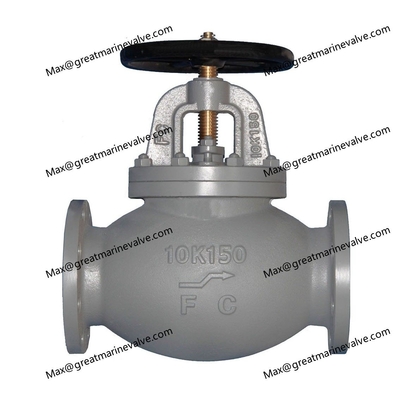 JIS F7307 VALVE ANGLE MARINE CAST IRON 10K 2&quot; sampai 14&quot; DN50-DN450