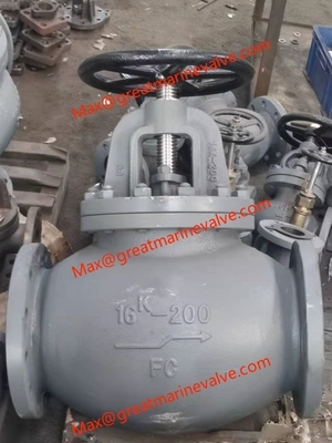 JIS F7309 VALVE MARINE CAST IRON GLOBE 16K 2 &quot;ke 14&quot; DN50-DN450