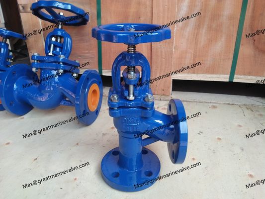 DIN Cast Iron Flanged Angle Valve.Angle Check PN6/10/16/25/40/64 Wajah ke wajah sesuai dengan DIN3202F1 sesuai dengan DIN2533